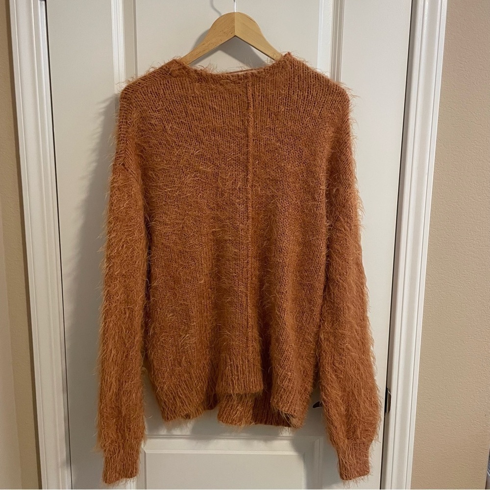Free People Nevermind Cardigan Sweater Button Up Cider Burnt Orange Size XS - Picture 12 of 17